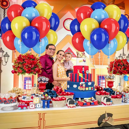 Blue Red Yellow Balloons Royal Blue Yellow Red Balloons - Image 6