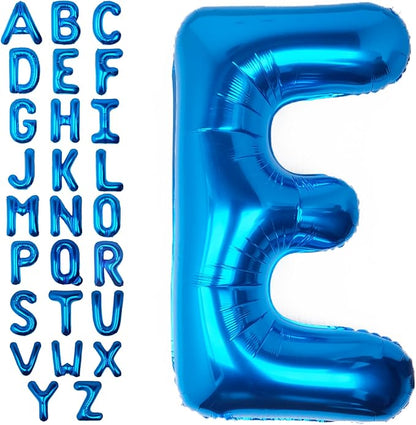 40 Inch Blue Letter E Balloon Big Foil Helium Letter Balloons A-Z | Giant Large by SULALABOO