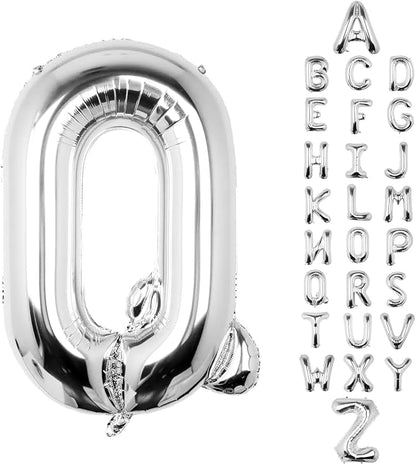 Letter Balloons Silver 40 Inch Q Large Big Foil Mylar Balloon | by Unknown