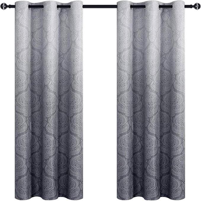 DWCN Grey Ombre Curtains for Bedroom - Image 8
