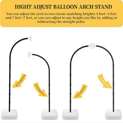 Balloon Arch Kit, Adjustable 8.2FT & 6FT Half Balloon Arch Stand | Free Bending - Image 2