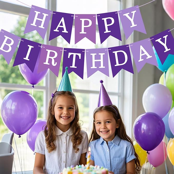 Happy Birthday Banner Sign, Birthday Garland Wall Door Banners Flag - Image 6