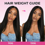 Lashey Seamless Clip in Hair Extensions Human Hair 130g 7pcs Straight Thick Remy Human Clip in Hair Extensions with Full End 22 Inch Natural Black