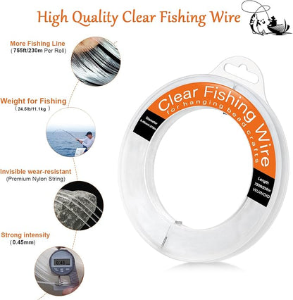 Fishing Line Wire Monofilament Clear Nylon String - Image 2