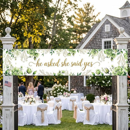 She Said Yes Banner Engagement Decorations - Image 4
