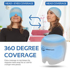 Migraine Relief Cap Ice Head Wrap Headache and Migraine Hat | Headache Relief with Hot/Cold Gel Head Ice Pack with Face and Eye Headache Mask Compress - Grey
