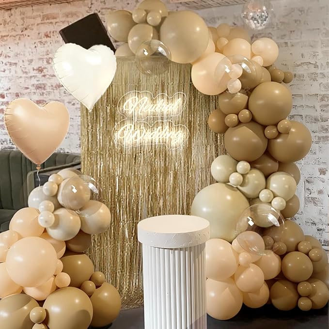 Boho Neutral Brown Balloon Garland Arch Kit - Image 6