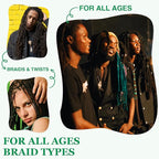 Braid Spray Rose Mint for Dreads Dreadlocks - Braids Locks Sprays Rose Water Braiding Spray for Locs Dull Shine & Lightweight - Loc Moisturizer for Box Braids Rosemary Oil for Hair Growth Hair Bonnet