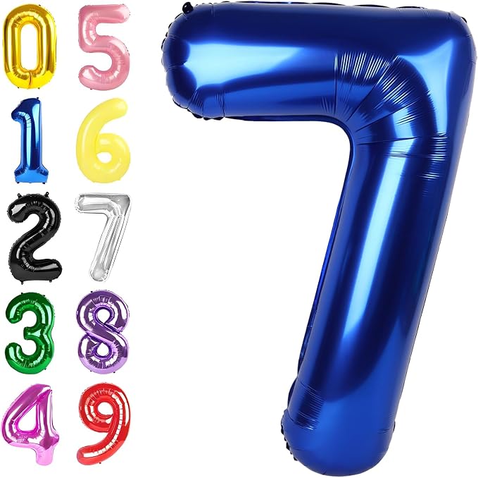 Numbers 6 Balloon 40Inch Navy Blue Balloons by Argthjy