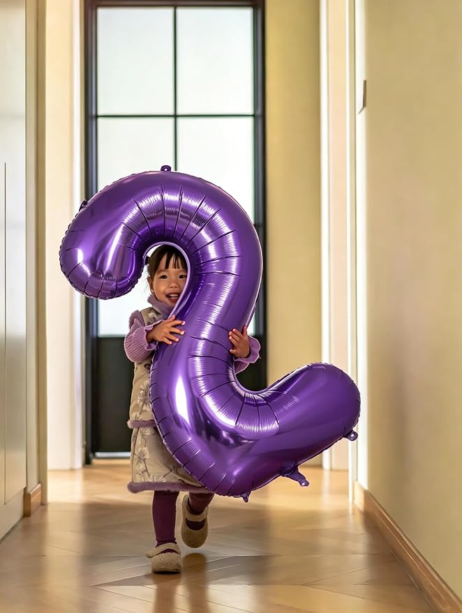 29 Balloon 40 inch Purple Number Balloons - Image 3