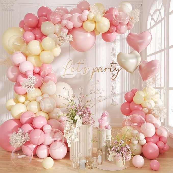 Pink and Yellow Balloon Arch Kit by Futureferry