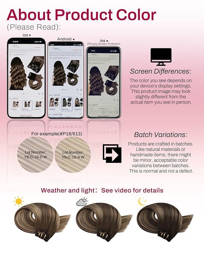 Moresoo Clip in Hair Extensions Real Human Hair Balayage Dark Brown with Caramel Blonde 5pcs 80g Remy Straight Invisible Lace Double Weft Ombre Human Hair Clip in Extensions 16inch