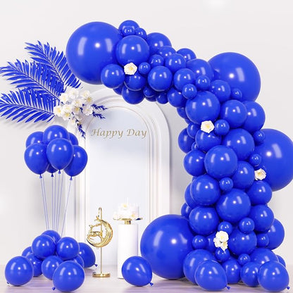 Voircoloria 130pcs Royal Blue Balloons Garland Arch Kit, 18 12 10 5 Inch | by Voircoloria
