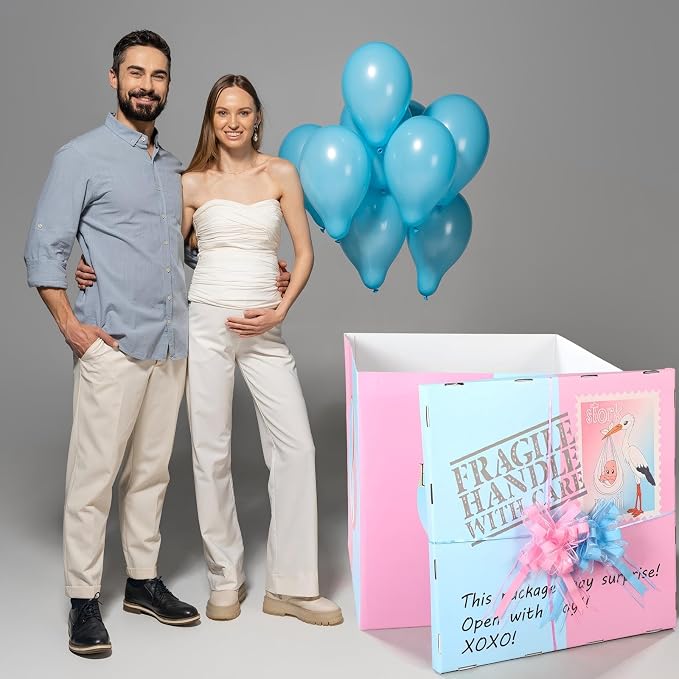 AmazingSpark 28in Giant Gender Reveal Gift Box - Image 5