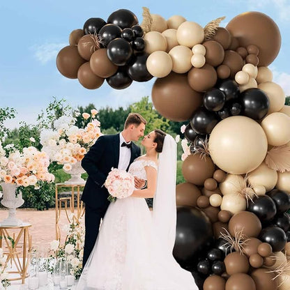 MEBAY Black Brown Nude Balloon Garland Arch Kit, Wild West Country Birthday - Image 4