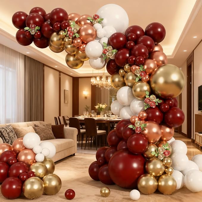 Burgundy Balloon Arch Garland Kit - Image 7