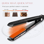 RUCHA Air Suspended Hair Straightener, 30s Fast Heating & Plasma Ionic Technology, Ceramic Flat Iron 1 Inch with Floating Plates, 2 in 1 Straightener and Curler, Frizz Control for All Hair Types