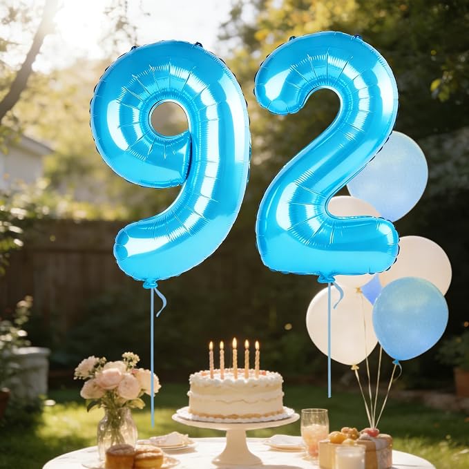 40 Inch Number 92 Balloons for 92nd Birthday Party Decorations, 0-100 Jewelry - Image 3