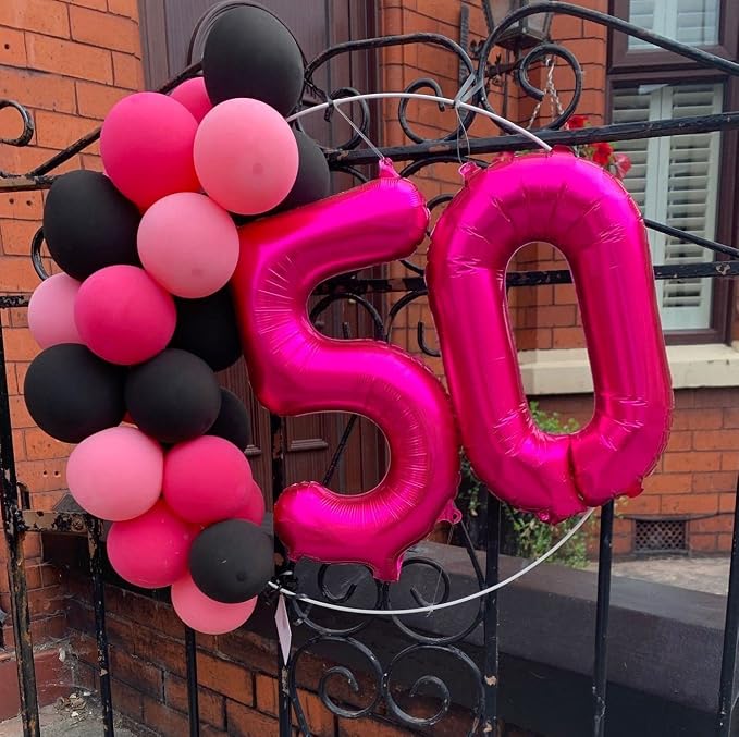 40 Inch Hot Pink 30 Number Balloons Giant Jumbo Huge 30 Foil Mylar Helium - Image 5