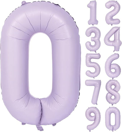 40 In Matte Purple Number Balloons Helium Foil Mylar Balloon Digital 0 | Perfect by Exquisitehighqualitypartydecorationstomeetyoureveryneed%EF%BC%81