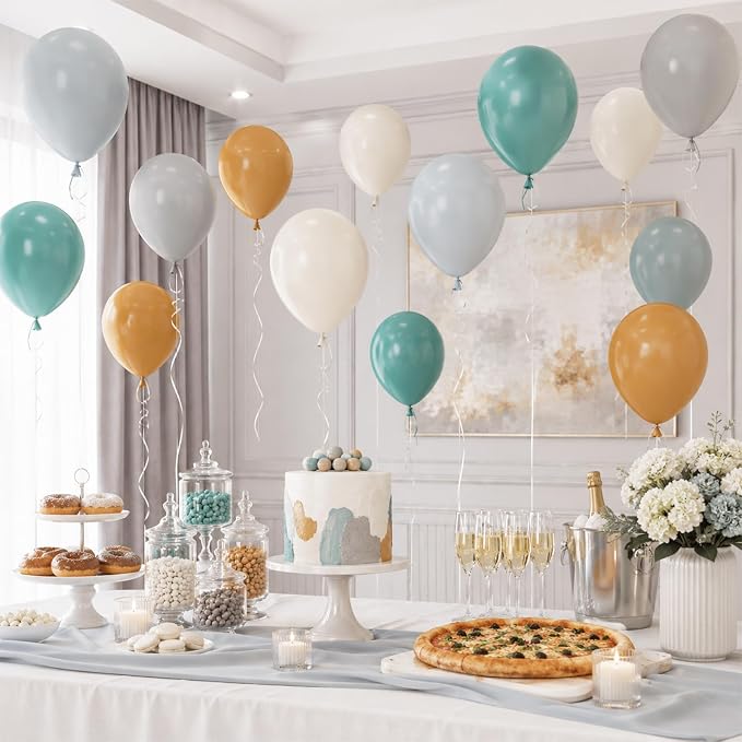 Brown Blue Teal Balloons - Image 5