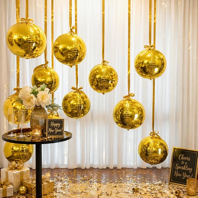 Gold Round Foil Balloons - Image 6