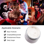White Hair Color Wax, Natural Hairstyle Wax 4.23 oz, Temporary Hairstyle Cream for Party, Cosplay, Halloween, Daily use, Date, Clubbing (White)