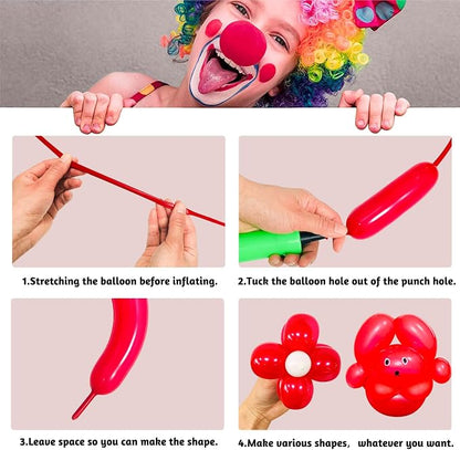 Red Long Balloons Premium 260 Twisting Balloons Animals Magic - Image 5