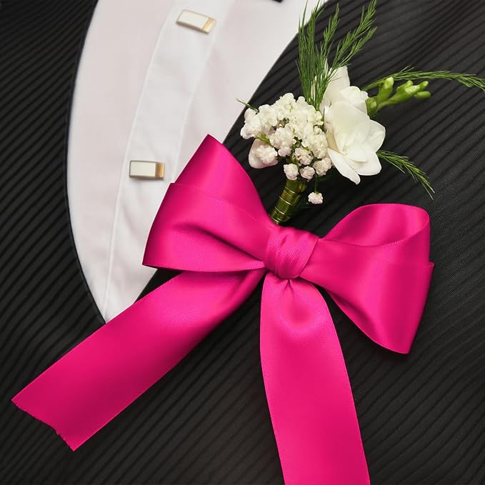 1 1/2In 30Yards Rose Red Ribbon - Image 6