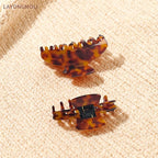 French Hair Claw Clips for Women Grils,4 Inch Strong Hold No Slip Grip Accessories Acetate Material,Not Easily Damaged,Thick or Thin Hair (Amber)