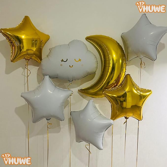 White Sand Star Balloons 18 Inch - Image 7