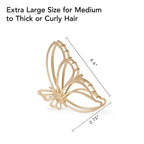 The Hair Edit Gilded Wing Clip – Large Chic Gold Metal Hair Clip for Women, Hair Accessory for Styling & Everyday Wear, Clip For Medium,Thick or Curly Hair, Ideal Gift For Women, Perfect for Updos