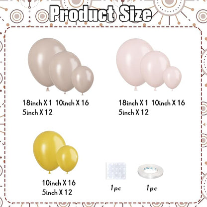 Mustard Yellow and Beige Balloon Garland Kit, Pastel Yellow Cream White Sand - Image 2