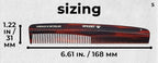 #5 Handmade Wide Narrow Tooth Comb Tortoise Havana Acetate Thick Coarse Curly Thin Fine Straight Hair Detangling Parting Grooming Teasing Styling Hairdresser Barber Hairdressing Wet Dry Pocket