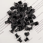 50 PCS Mini Hair Claw Clips， Bangs Strong Grip Multifunction Clamp Clips. (Black + Transparent white + brown)