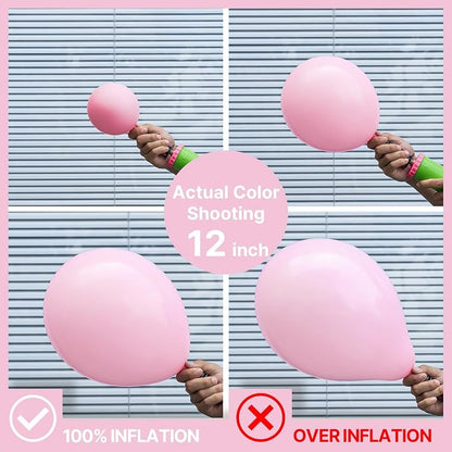 PartyWoo Light Pink Balloons 50pcs Pastel Pale Baby Pink Color | 12 Inch - Image 3