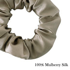 Mulberry Silk Hair Ties, Frizz Prevention and No Damage, Sleep and Night Accessories for Women (Apricot) - 3 Pack