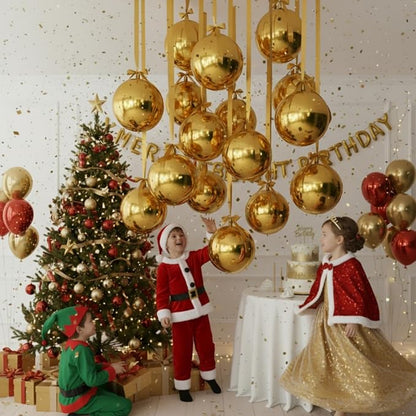 Jenaai 30 Set Round Foil Balloons Bulk 22 Inch 4d Metallic Giant Balloons Set - Image 6