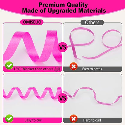 Hot Pink Ribbon, 500 Yard Dark Pink Curling Ribbon, Curling Ribbon - Image 4
