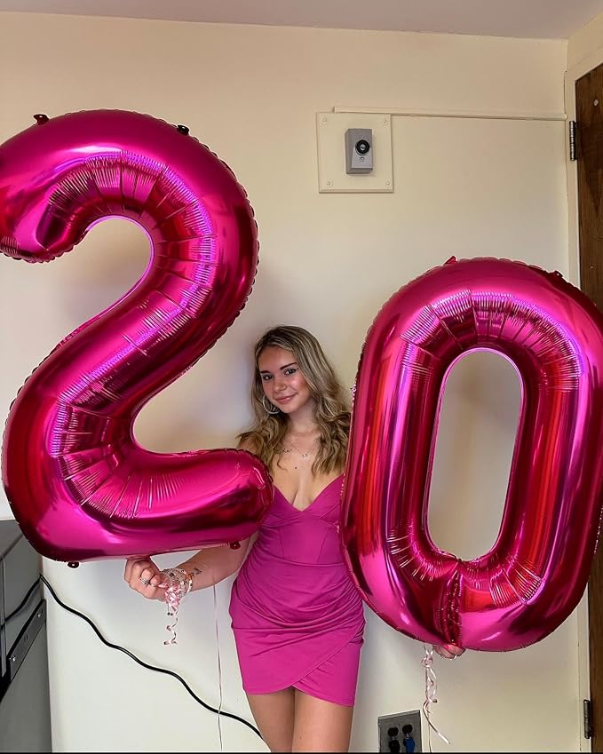 Hot Pink 0 Balloon - Image 2
