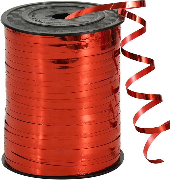 TONIFUL 500 Yards Shiny Red Curling Ribbon Balloon String Gift Wrapping by TONIFUL