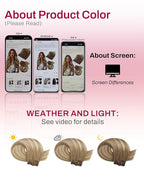 Moresoo Seamless Clip in Hair Extensions Balayage Human Hair Clip in Extensions Seamless Ombre Light Brown Mixed with Golden Blonde 7pcs/120g 18inch