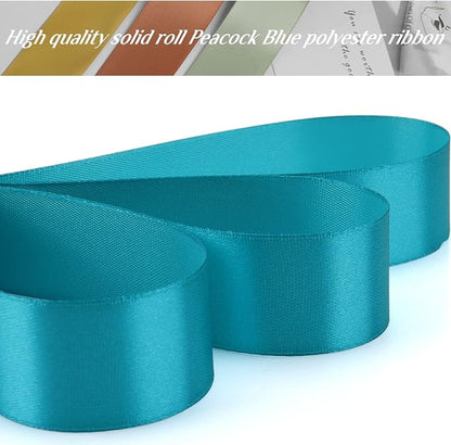 Nsilu 1 inch, Peacock Blue Ribbon - Image 4