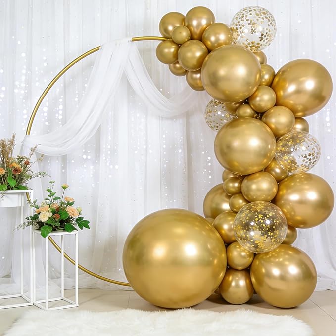 RUBFAC Gold Giant Balloons 6Pack 36 Inch Jumbo Large Latex Balloons - Image 7