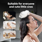 MOCHTERO Manual Scalp Massagers with Soft Silicone Bristles,for Stress Relax Hair Growth,Beige
