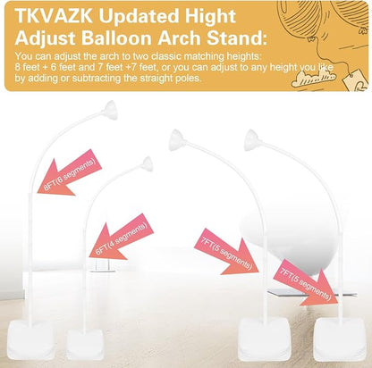 Balloon Arch Kit, Bendable 8FT and 6FT Balloon Arch Stand - Image 3