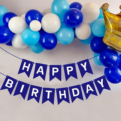 Pre-Strung Navy Blue Happy Birthday Banner Signs Party Decorations - Image 6