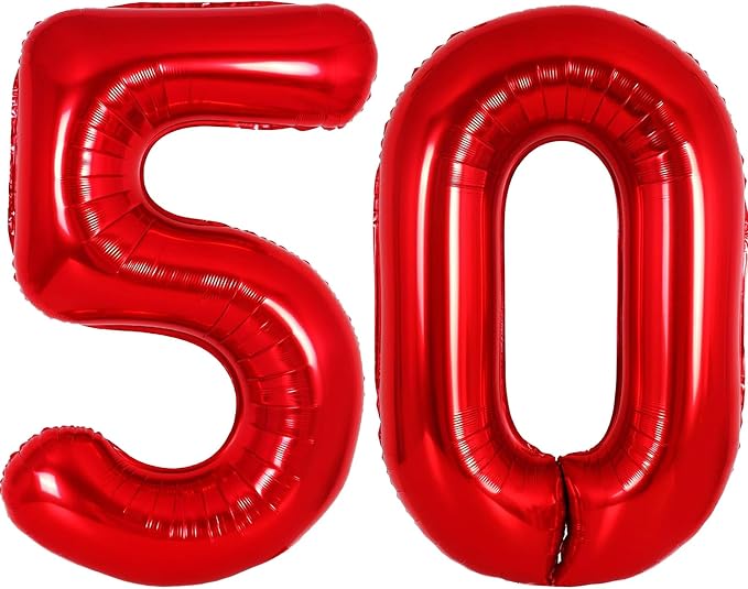 Number Balloons Red Party Balloon by United-UnicornsParty