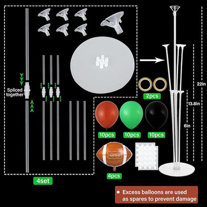 4 Sets Football Party Balloons Stand Kit - Image 2