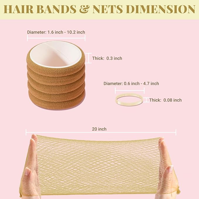 415pcs Bobby Pins Hair Pins Set, IKOCO 200pcs U Shaped Pins & Elastic Hair Ties for Women with Hair Net, Gold
